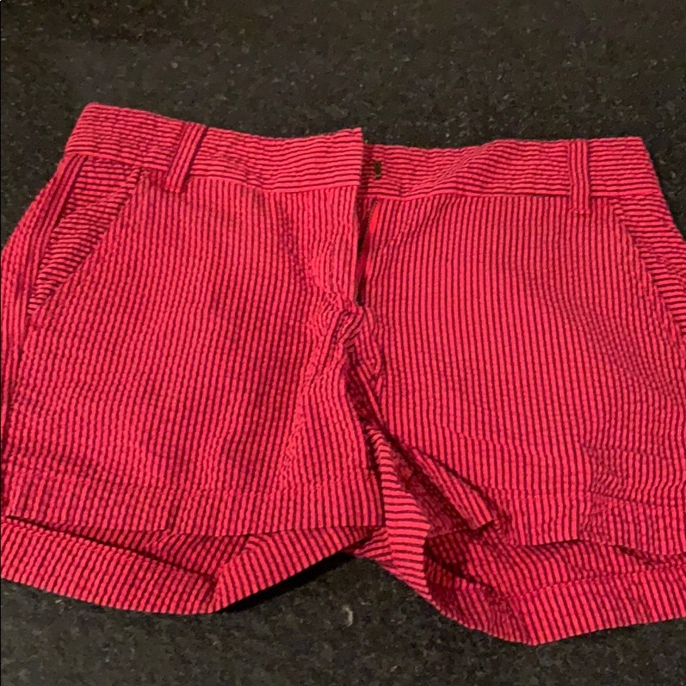 COPY - JCrew red and navy cotton shorts